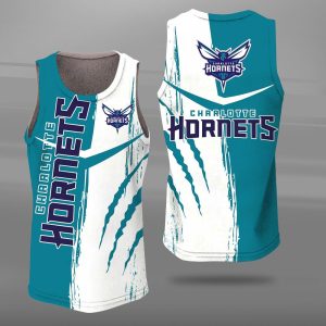 Charlotte Hornets Unisex Tank Top Basketball Jersey Style Gym Muscle Tee JTT203