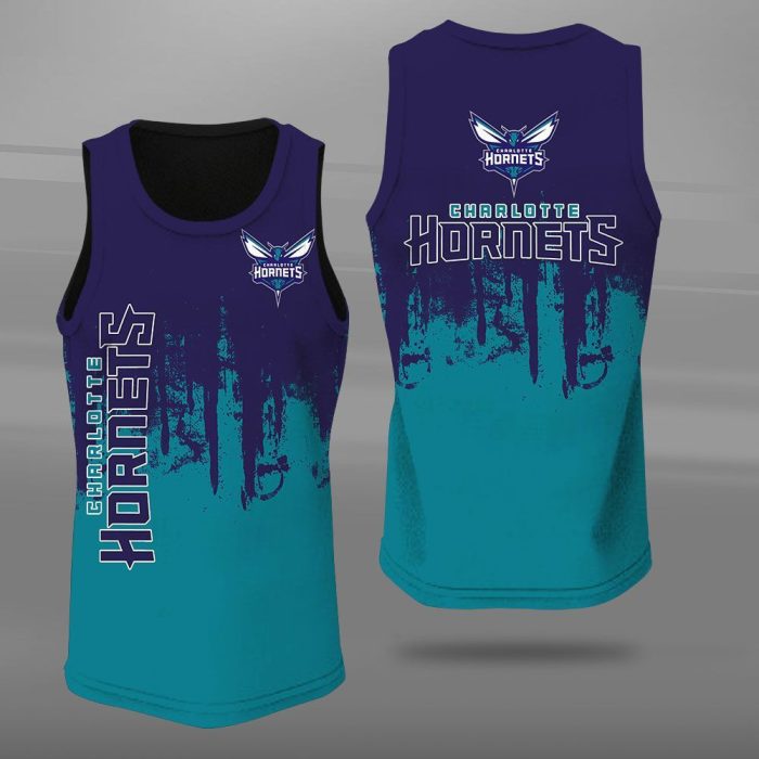 Charlotte Hornets Unisex Tank Top Basketball Jersey Style Gym Muscle Tee JTT342