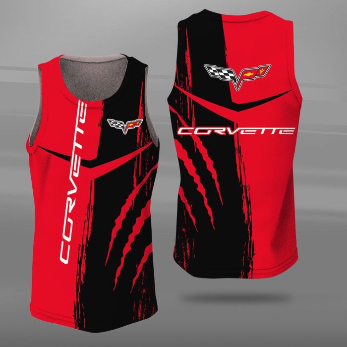 Chevrolet Corvette Unisex Tank Top Basketball Jersey Style Gym Muscle Tee JTT003