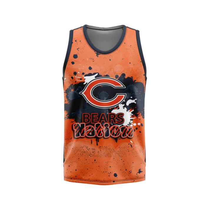 Chicago Bears Unisex Tank Top Basketball Jersey Style Gym Muscle Tee JTT845