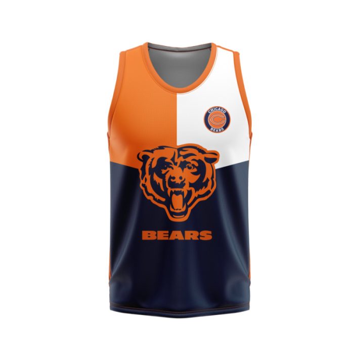 Chicago Bears Unisex Tank Top Basketball Jersey Style Gym Muscle Tee JTT851
