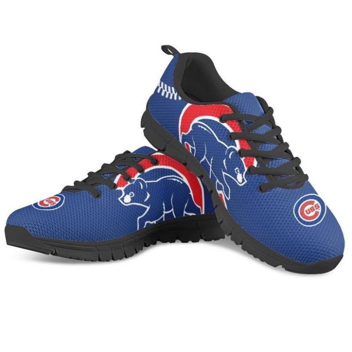 Chicago Cubs MLB Canvas Shoes Running Shoes Black Shoes Fly Sneakers