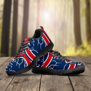 Chicago Cubs MLB Football Canvas Shoes Running Shoes Black Shoes Fly Sneakers