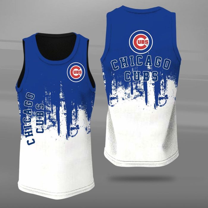 Chicago Cubs Unisex Tank Top Basketball Jersey Style Gym Muscle Tee JTT475