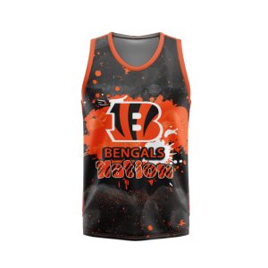 Cincinnati Bengals Unisex Tank Top Basketball Jersey Style Gym Muscle Tee JTT947