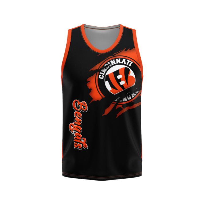 Cincinnati Bengals Unisex Tank Top Basketball Jersey Style Gym Muscle Tee JTT948