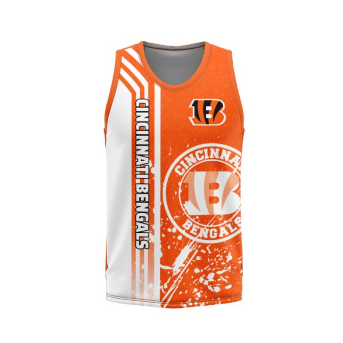 Cincinnati Bengals Unisex Tank Top Basketball Jersey Style Gym Muscle Tee JTT953