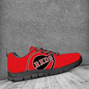 Cincinnati Reds MLB Canvas Shoes Running Shoes Black Shoes Fly Sneakers