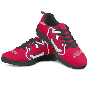 Cleveland Indians MLB Canvas Shoes Running Shoes Black Shoes Fly Sneakers
