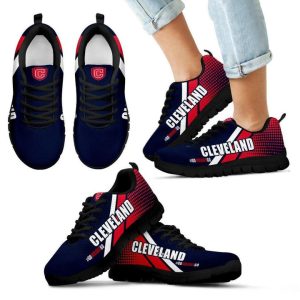 Cleveland Indians MLB Teams Shoes Running Shoes Black Shoes Fly Sneakers
