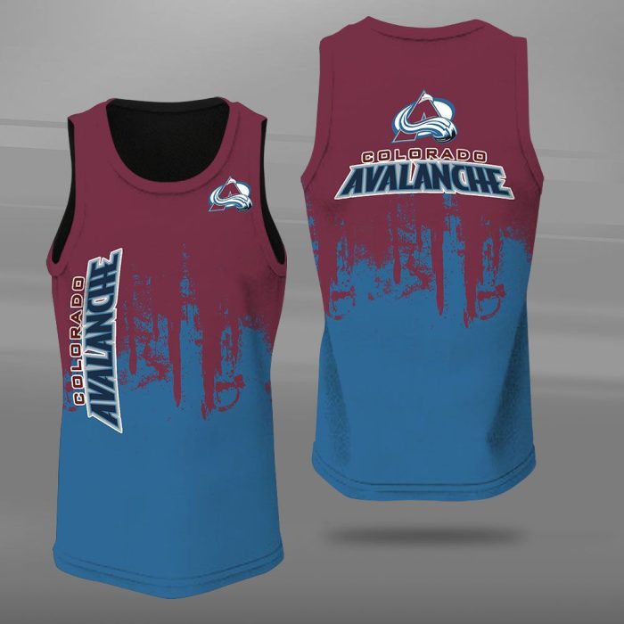 Colorado Avalanche Unisex Tank Top Basketball Jersey Style Gym Muscle Tee JTT323