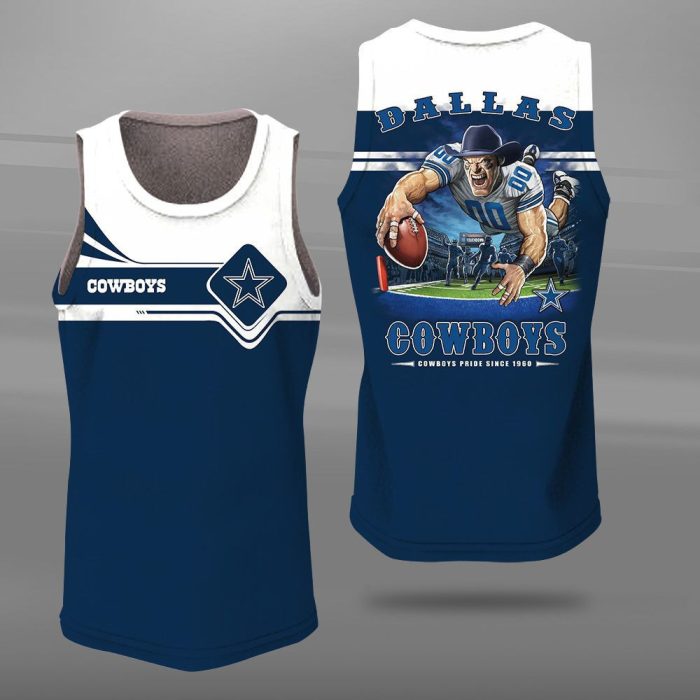 Dallas Cowboys Unisex Tank Top Basketball Jersey Style Gym Muscle Tee JTT275