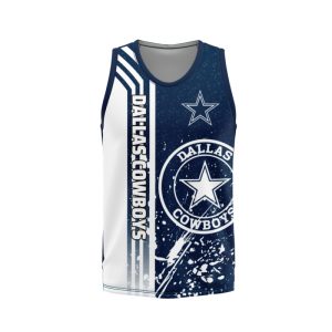 Dallas Cowboys Unisex Tank Top Basketball Jersey Style Gym Muscle Tee JTT722