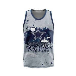 Dallas Cowboys Unisex Tank Top Basketball Jersey Style Gym Muscle Tee JTT727