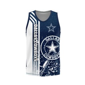 Dallas Cowboys Unisex Tank Top Basketball Jersey Style Gym Muscle Tee JTT729