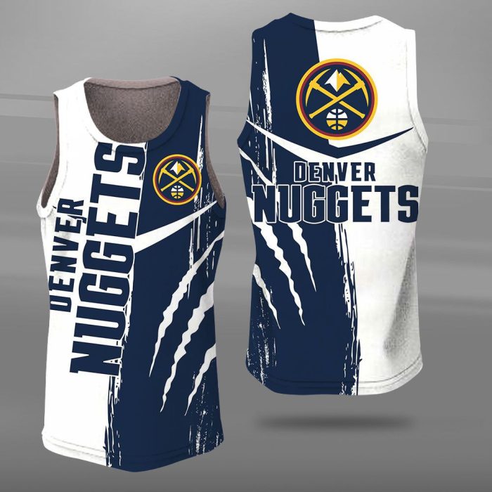 Denver Nuggets Unisex Tank Top Basketball Jersey Style Gym Muscle Tee JTT180