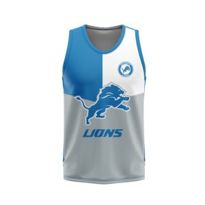 Detroit Lions Unisex Tank Top Basketball Jersey Style Gym Muscle Tee JTT939