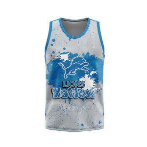 Detroit Lions Unisex Tank Top Basketball Jersey Style Gym Muscle Tee JTT940