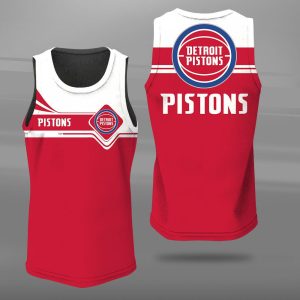 Detroit Pistons Unisex Tank Top Basketball Jersey Style Gym Muscle Tee JTT125