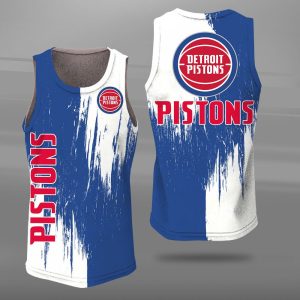 Detroit Pistons Unisex Tank Top Basketball Jersey Style Gym Muscle Tee JTT134