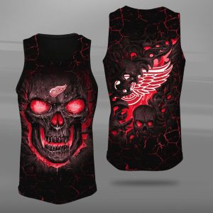 Detroit Red Wings Unisex Tank Top Basketball Jersey Style Gym Muscle Tee JTT508
