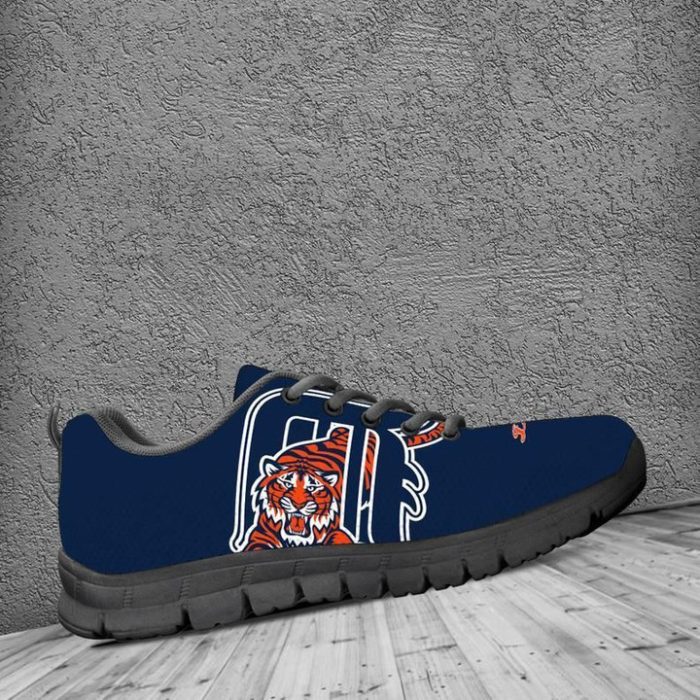 Detroit Tigers MLB Canvas Shoes Running Shoes Black Shoes Fly Sneakers