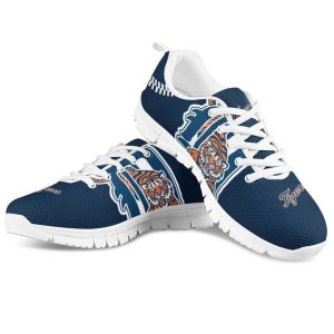 Detroit Tigers MLB Canvas Shoes Running Shoes White Shoes Fly Sneakers