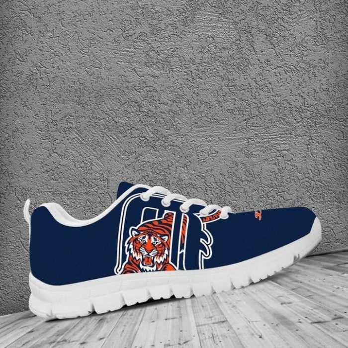 Detroit Tigers MLB Canvas Shoes Running Shoes White Shoes Fly Sneakers