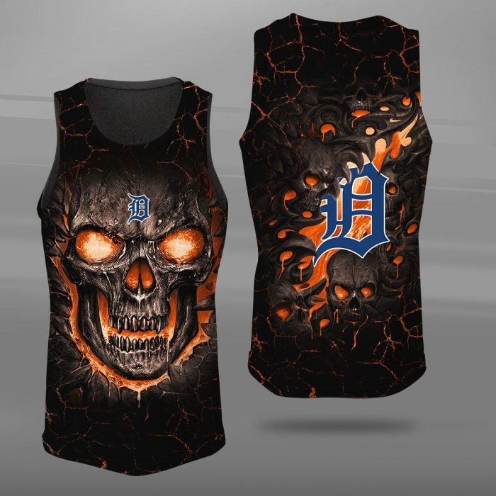 Detroit Tigers Unisex Tank Top Basketball Jersey Style Gym Muscle Tee JTT341