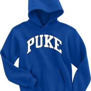 Duke Blue Devils Unc North Carolina "Puke" Hooded Sweatshirt Hoodie