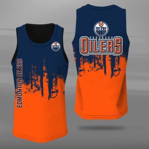 Edmonton Oilers Unisex Tank Top Basketball Jersey Style Gym Muscle Tee JTT410