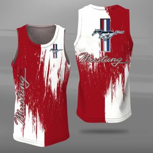 Ford Mustang Unisex Tank Top Basketball Jersey Style Gym Muscle Tee JTT048