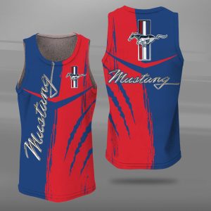 Ford Mustang Unisex Tank Top Basketball Jersey Style Gym Muscle Tee JTT049