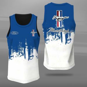 Ford Mustang Unisex Tank Top Basketball Jersey Style Gym Muscle Tee JTT575