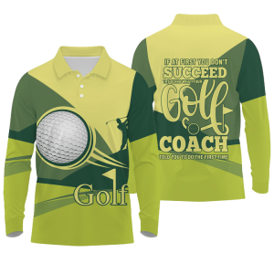 Golf Collection Long Sleeve Polo Shirt Golf Shirt GLP036