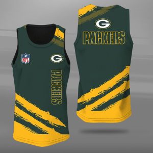 Green Bay Packers Unisex Tank Top Basketball Jersey Style Gym Muscle Tee JTT557