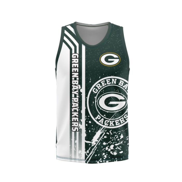 Green Bay Packers Unisex Tank Top Basketball Jersey Style Gym Muscle Tee JTT747