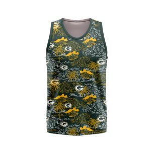 Green Bay Packers Unisex Tank Top Basketball Jersey Style Gym Muscle Tee JTT748