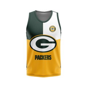 Green Bay Packers Unisex Tank Top Basketball Jersey Style Gym Muscle Tee JTT750