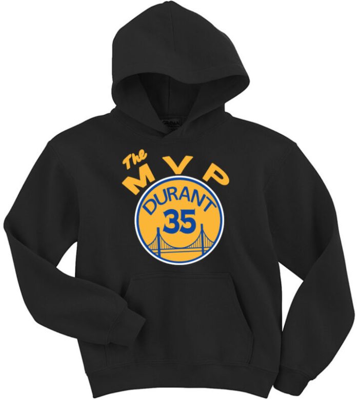 Hooded Sweatshirt Unisex Hoodie Kevin Durant Golden State Warriors Black