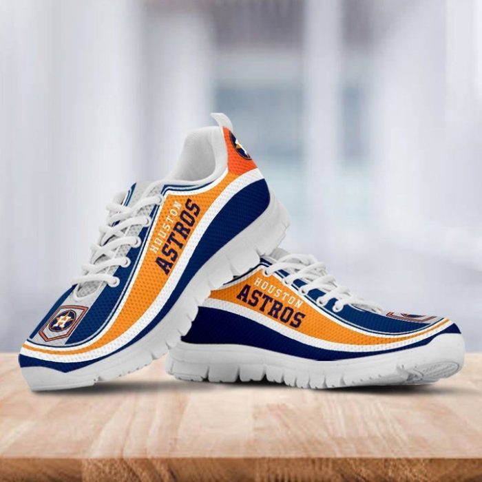 Houston Astros MLB Football Canvas Shoes Running Shoes White Shoes Fly Sneakers