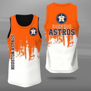 Houston Astros Unisex Tank Top Basketball Jersey Style Gym Muscle Tee JTT398