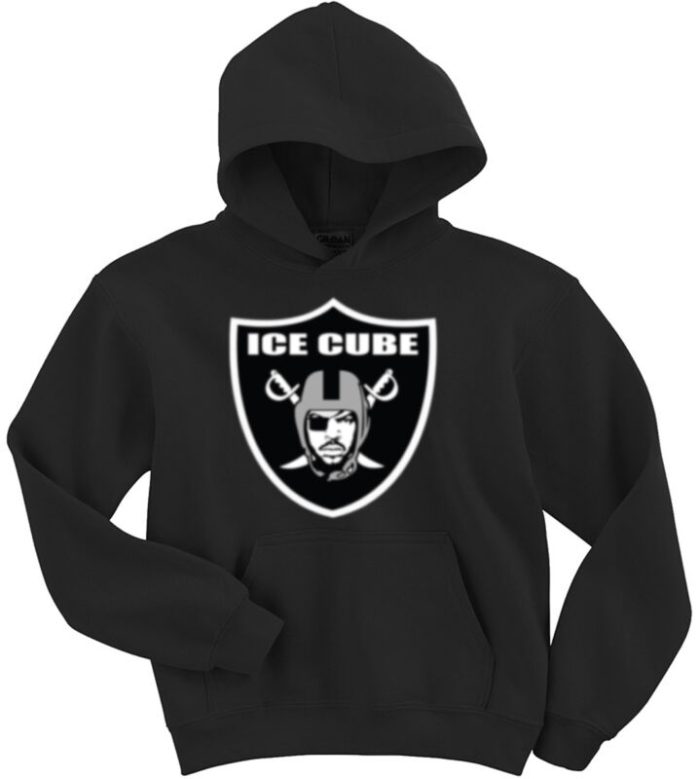 Ice Cube New Oakland Raiders Logo Hooded Sweatshirt Hoodie