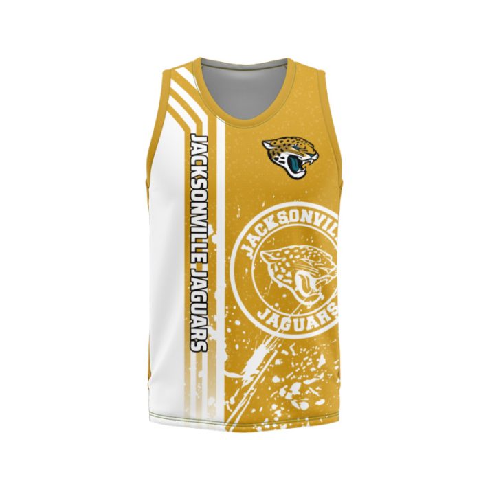 Jacksonville Jaguars Unisex Tank Top Basketball Jersey Style Gym Muscle Tee JTT989