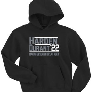 James Harden Kevin Durant Brooklyn Nets 2022 Crew Hooded Sweatshirt Unisex Hoodie