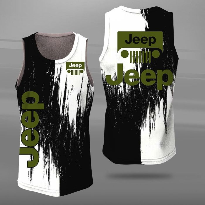 Jeep Unisex Tank Top Basketball Jersey Style Gym Muscle Tee JTT121