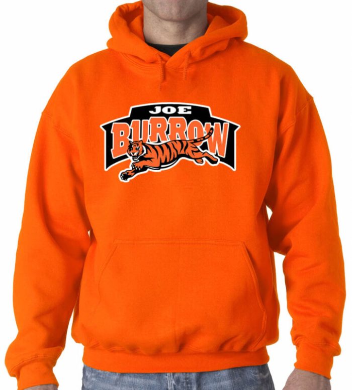 Joe Burrow Cincinnati Bengals Logo Crew Hooded Sweatshirt Unisex Hoodie