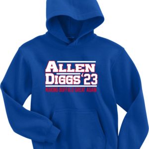 Josh Allen Stefon Diggs Buffalo Bills 2023 Crew Hooded Sweatshirt Unisex Hoodie