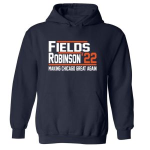 Justin Fields Allen Robinson Chicago Bears 2022 Crew Hooded Sweatshirt Unisex Hoodie