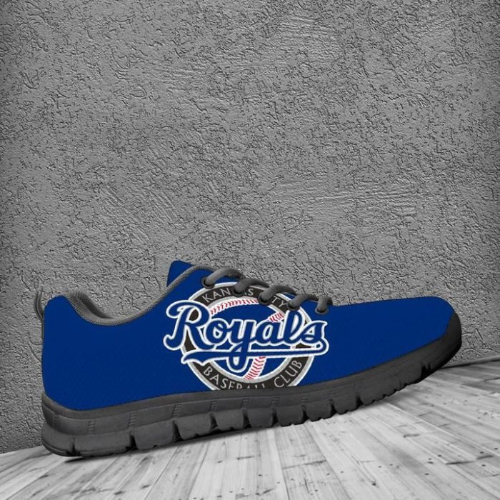 Kansas City Royals MLB Canvas Shoes Running Shoes Black Shoes Fly Sneakers